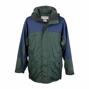 Vintage Columbia West Ridge Ski Jacket Mens M 90s Colorblock with hood